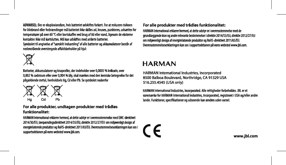 Page 63 of Harman UAFLASH Bluetooth Headset User Manual Manual Statements