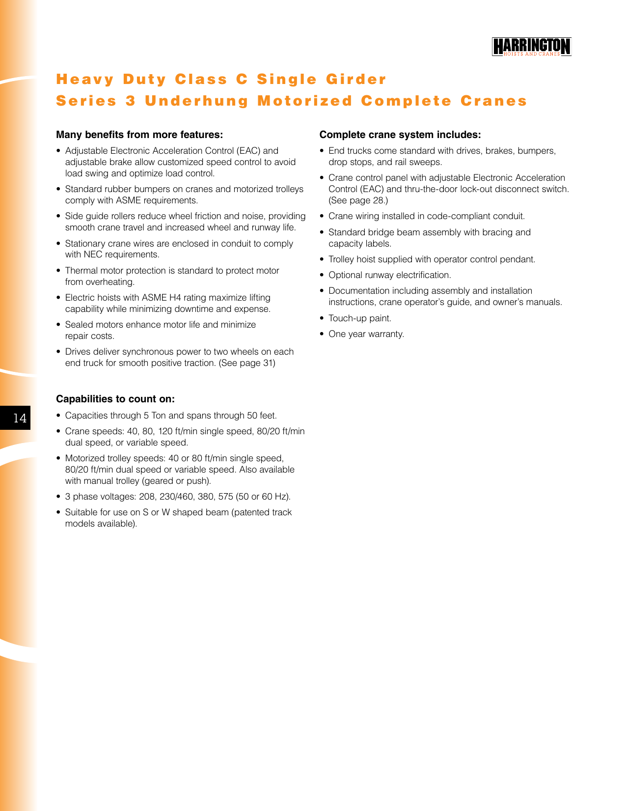 Page 3 of 8 - Harrington-Hoists Harrington-Hoists-Harrington-Hoists-Personal-Lift-Cuml-3-0235-Users-Manual- Harrington Crane Catalog  Harrington-hoists-harrington-hoists-personal-lift-cuml-3-0235-users-manual