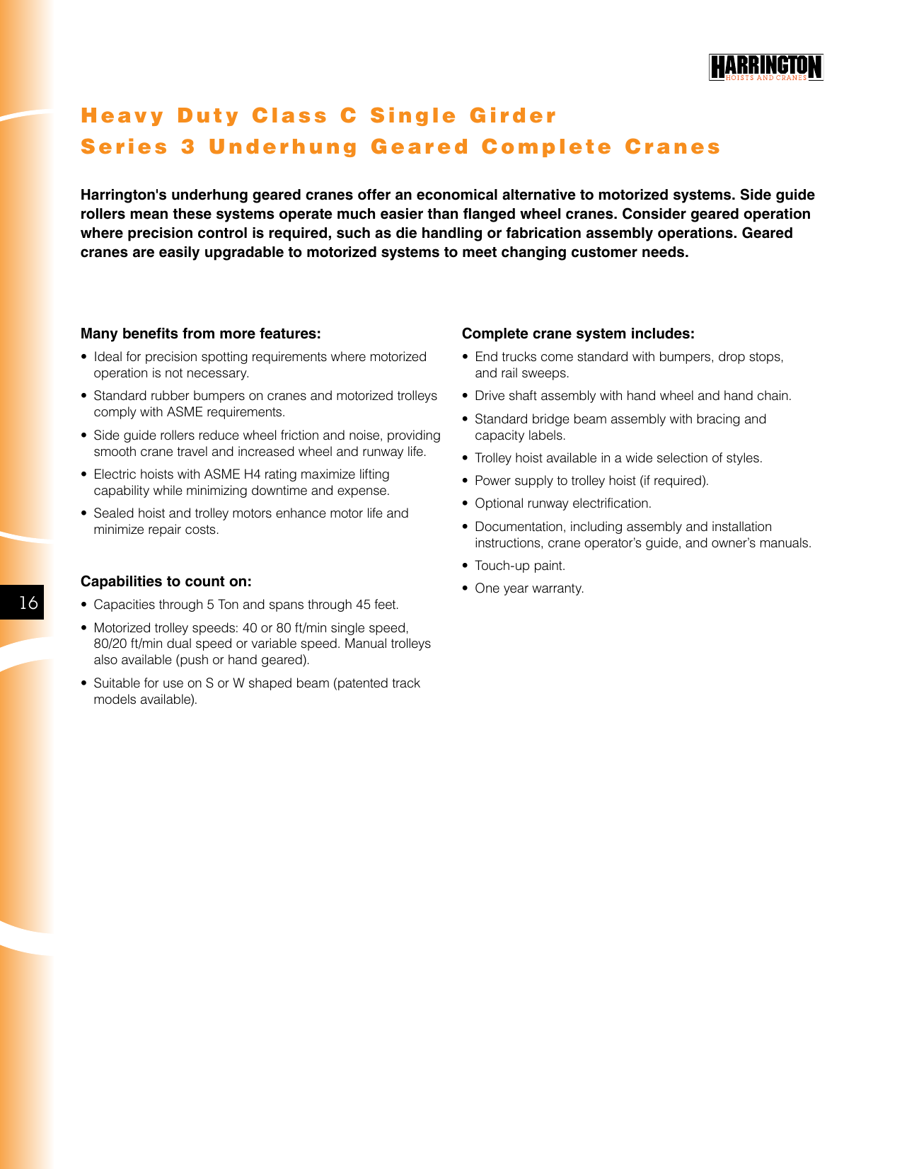 Page 5 of 8 - Harrington-Hoists Harrington-Hoists-Harrington-Hoists-Personal-Lift-Cuml-3-0235-Users-Manual- Harrington Crane Catalog  Harrington-hoists-harrington-hoists-personal-lift-cuml-3-0235-users-manual