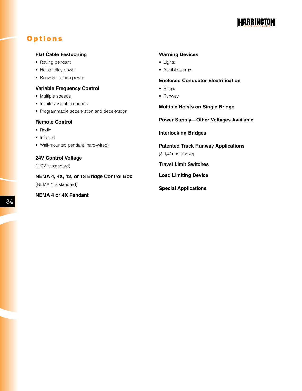 Harrington Hoists Saw Eac700 Users Manual Crane Catalog