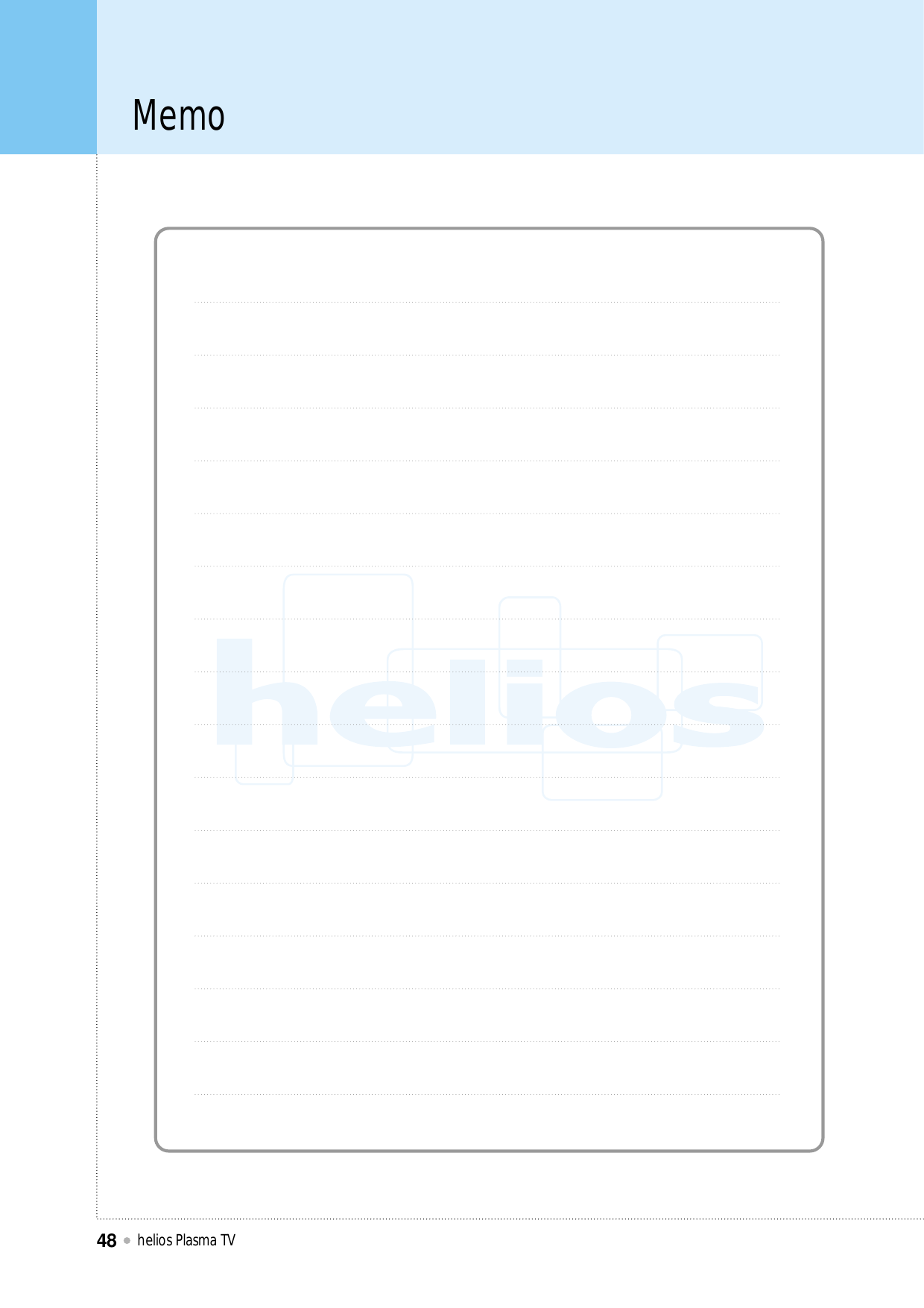 Memohelios Plasma TV48