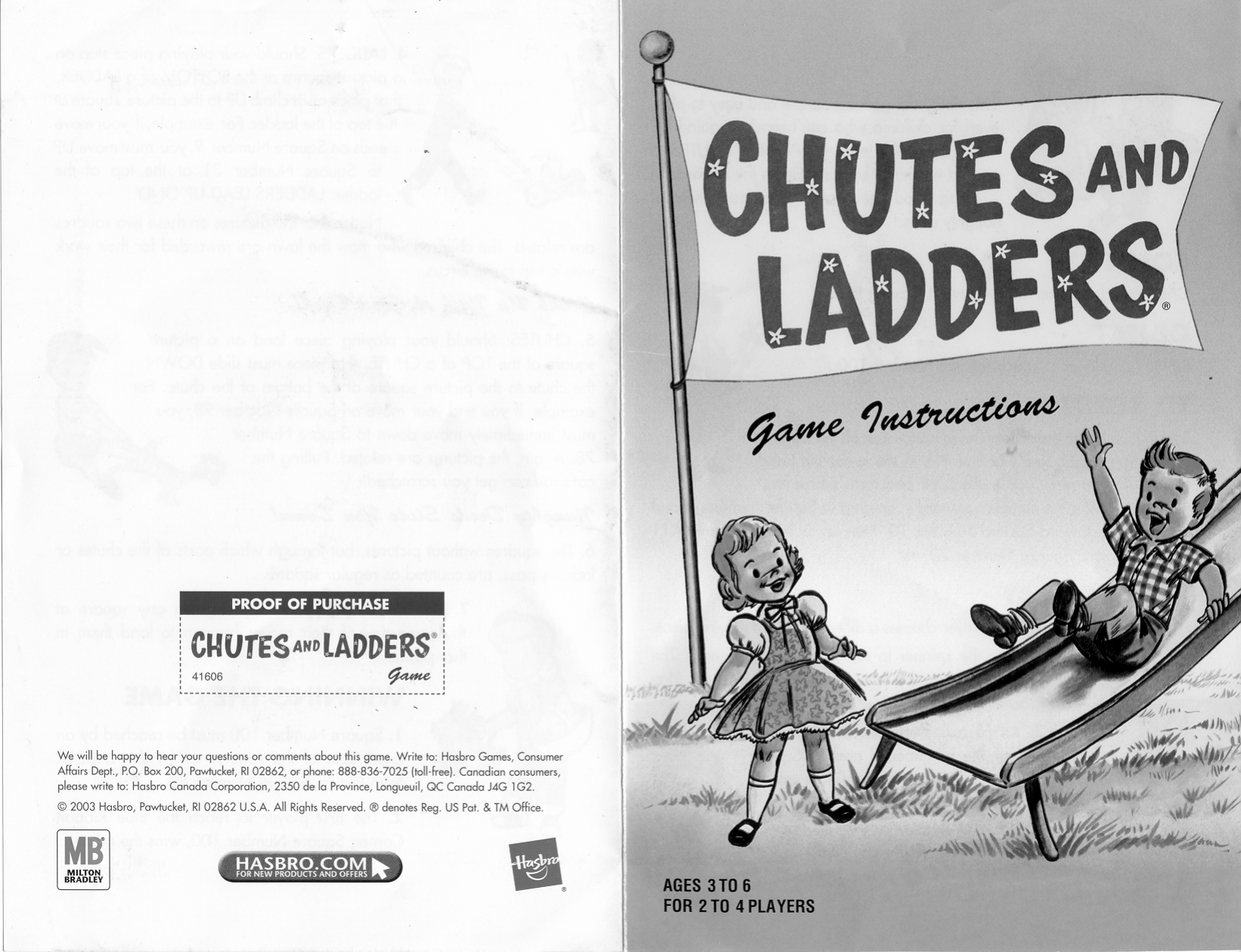 Hasbro Chutes And Ladders User Manual To The Cbc20254 f45c 436c 9bc7
