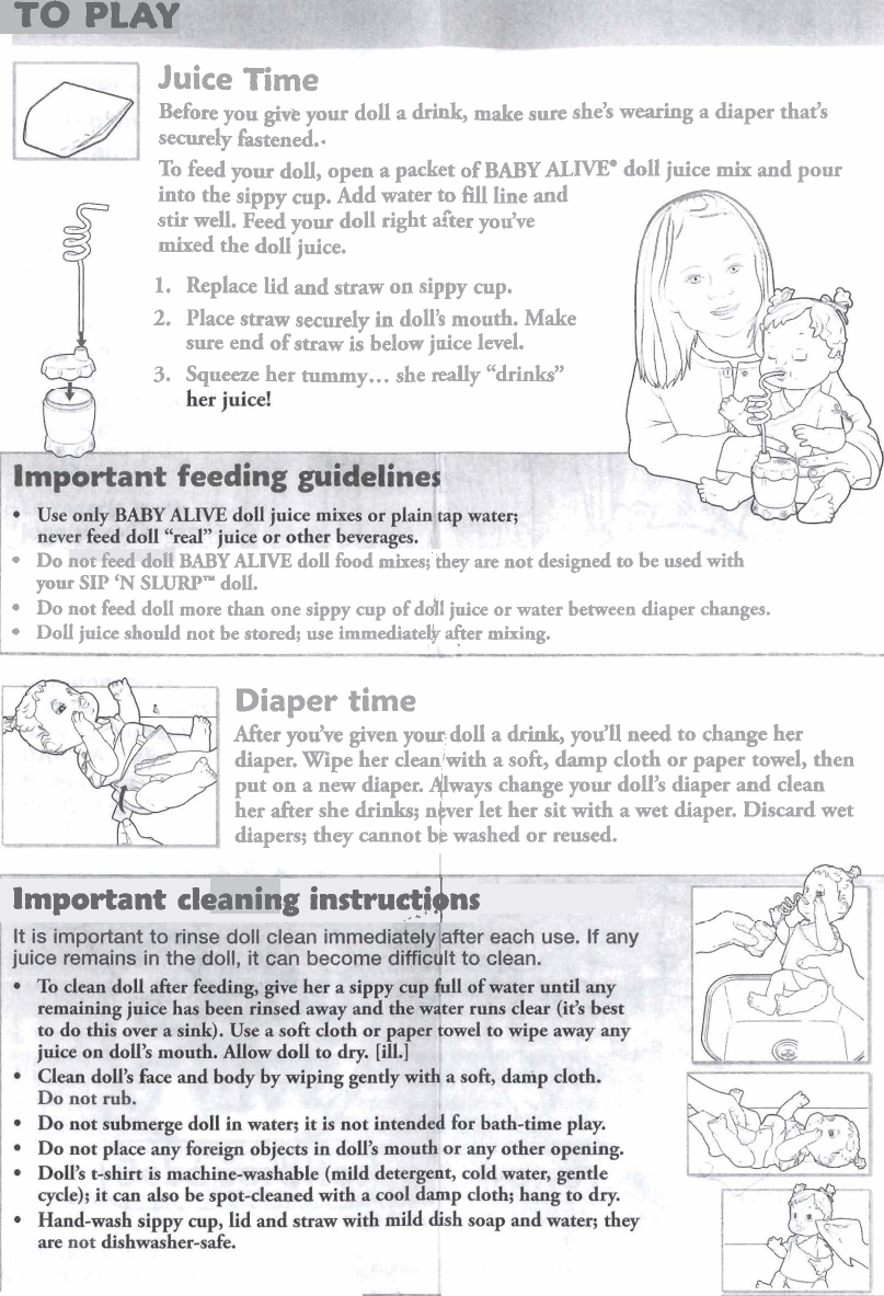 Page 2 of 4 - Hasbro Hasbro-Baby-Alive-Sip-N-Slurp-18689-Users-Manual- Hasbro-baby-alive-sip-n-slurp-18689-users-manual