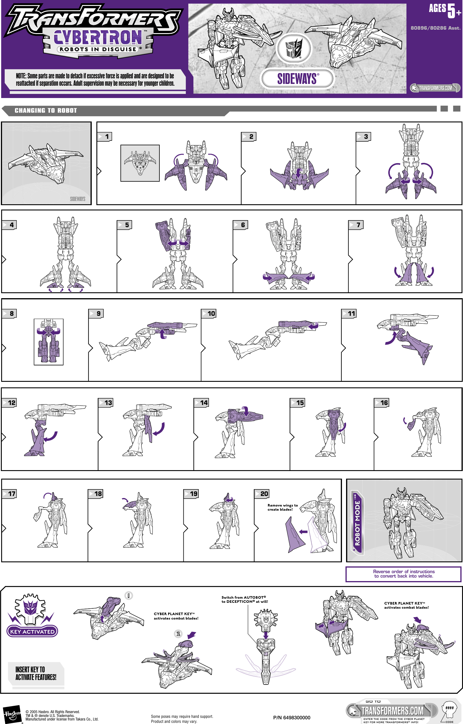 Page 1 of 1 - Hasbro Hasbro-Downshift-80286-Users-Manual- 80896_TF_Sideways  Hasbro-downshift-80286-users-manual