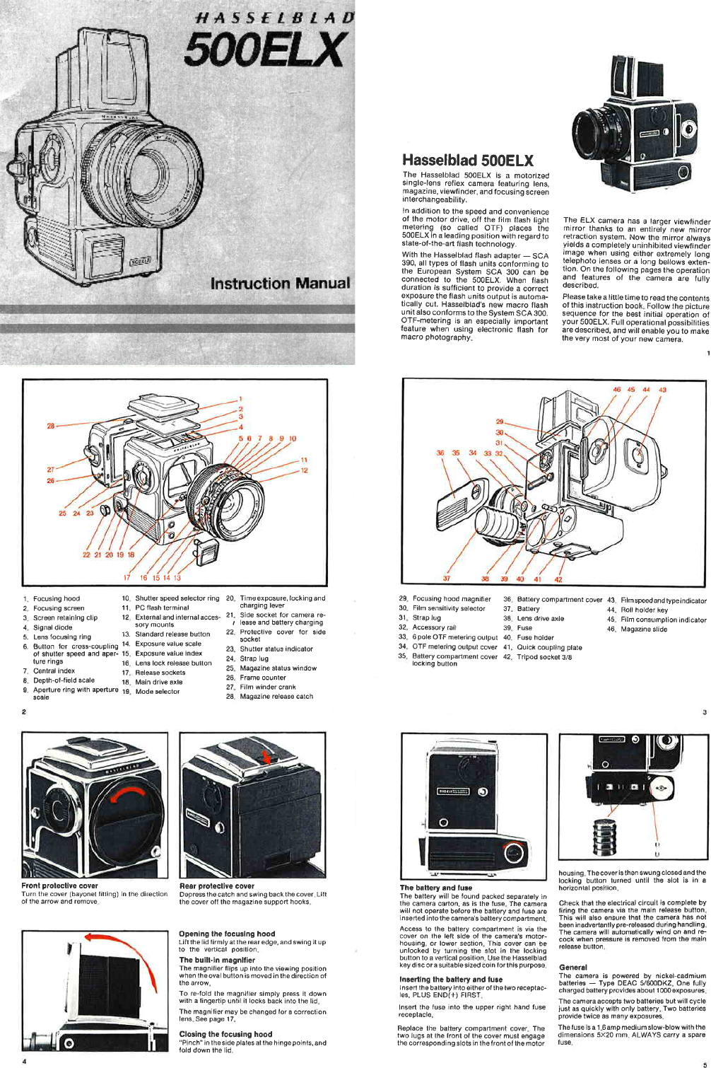 Page 1 of 5 - Hasselblad Hasselblad-500-Elx-Instruction-Manual-  Hasselblad-500-elx-instruction-manual