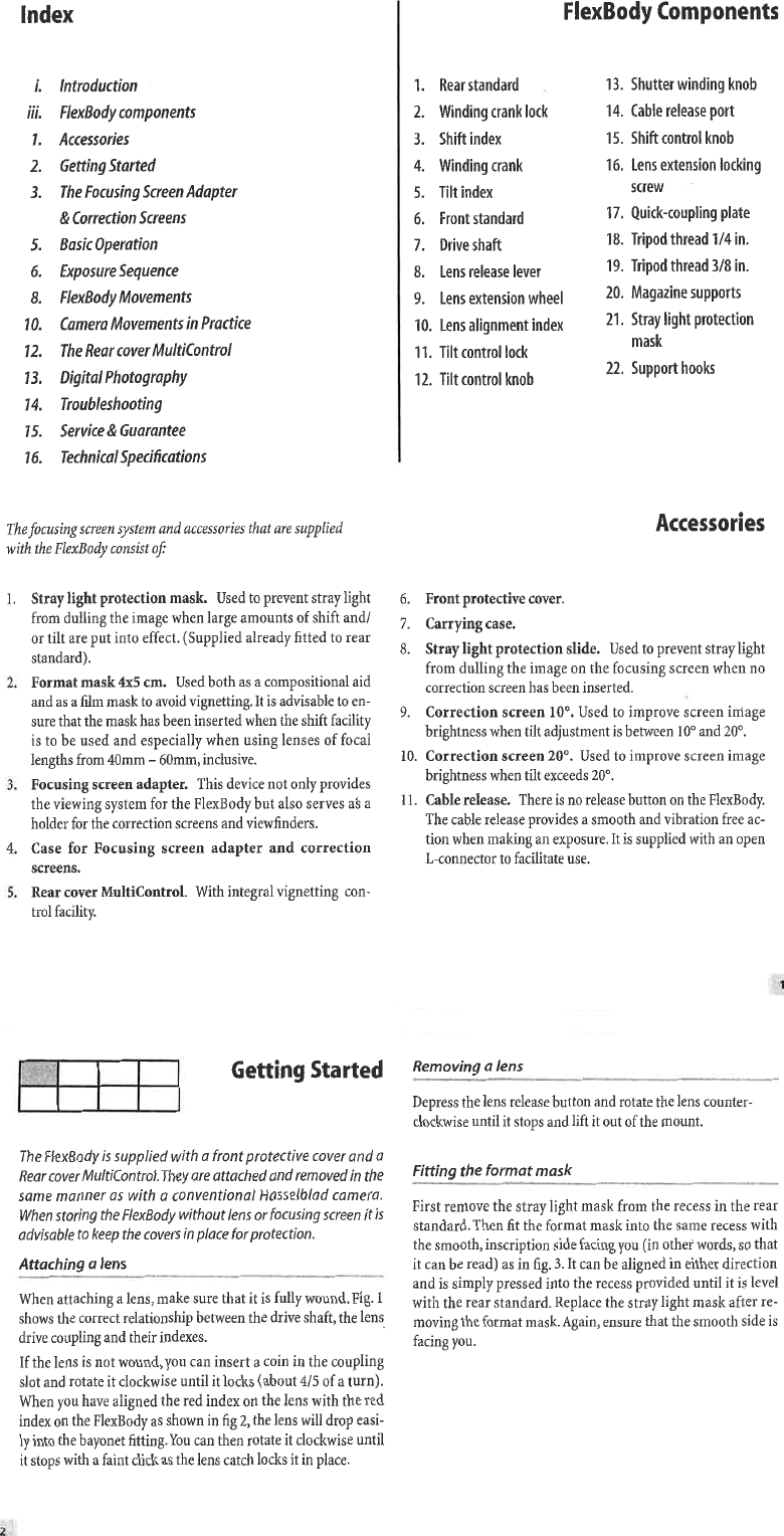 Page 6 of 11 - Hasselblad Hasselblad-Flexbody-User-Guide-  Hasselblad-flexbody-user-guide