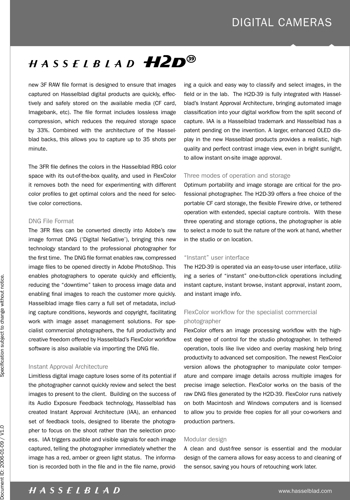 Page 2 of 4 - Hasselblad Hasselblad-H2D-39-Users-Manual- H2D-39  Hasselblad-h2d-39-users-manual