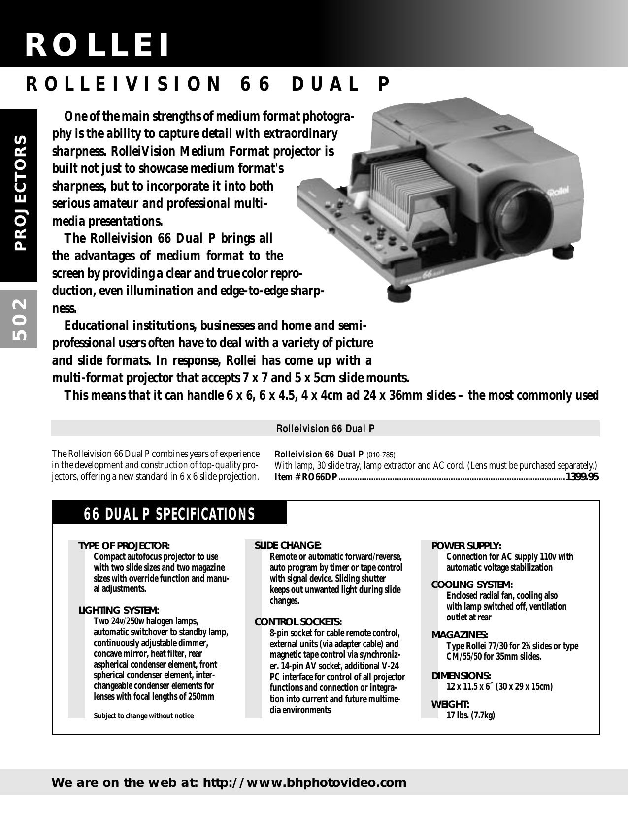 Page 4 of 7 - Hasselblad Hasselblad-Pcp-80-Users-Manual- 12. Projectors 500-506 (x)  Hasselblad-pcp-80-users-manual
