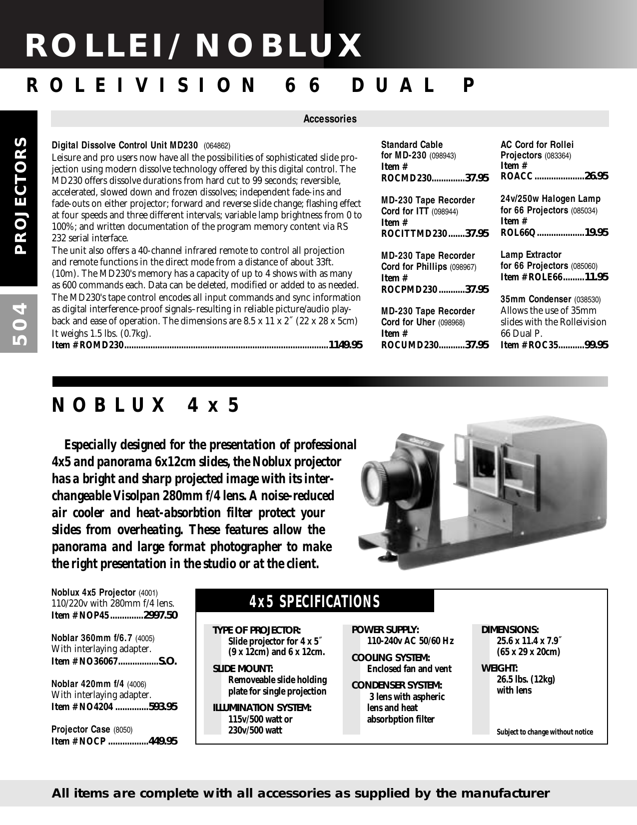 Page 6 of 7 - Hasselblad Hasselblad-Pcp-80-Users-Manual- 12. Projectors 500-506 (x)  Hasselblad-pcp-80-users-manual