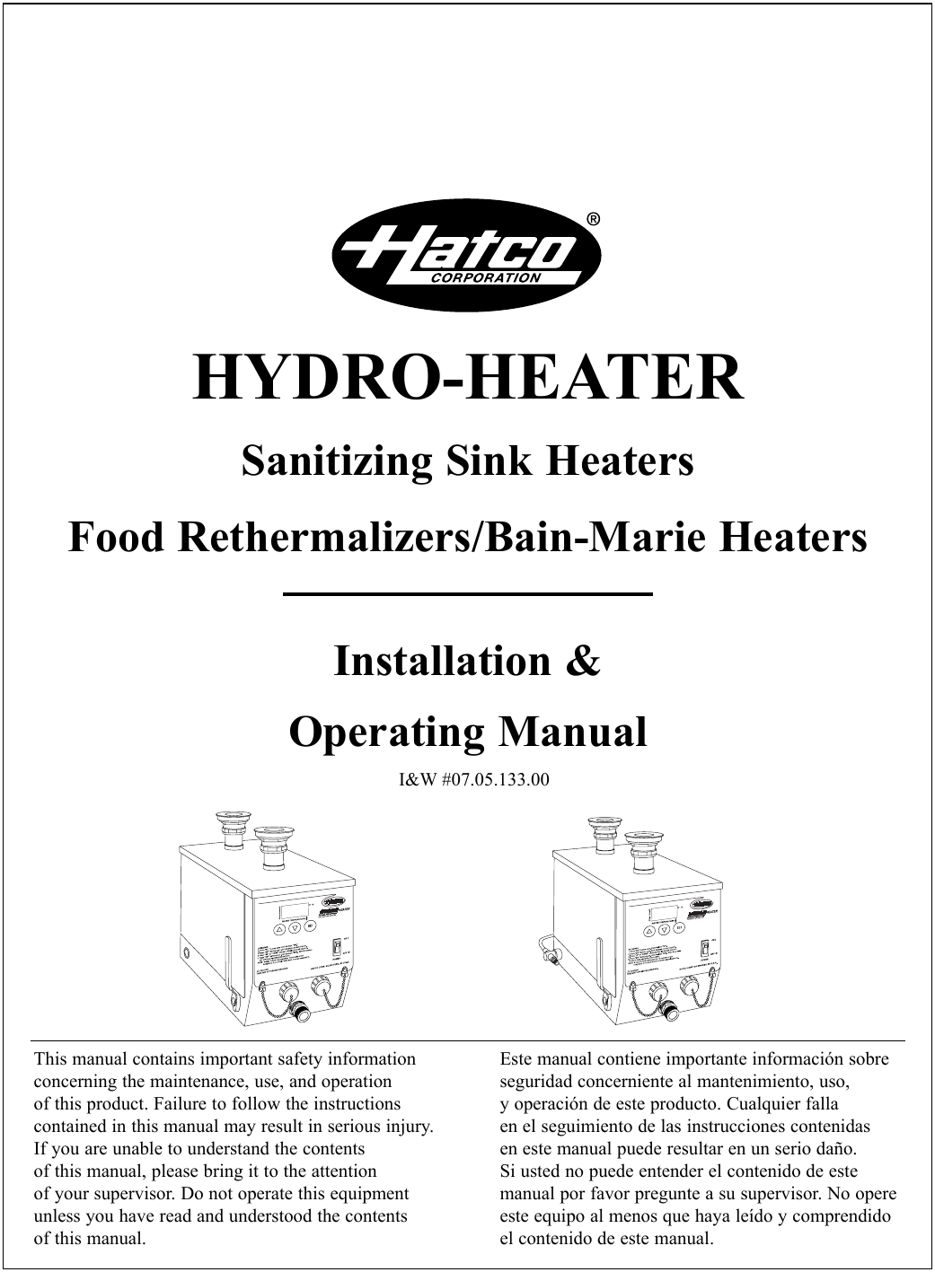 Hatco Booster Heater Sizing Chart