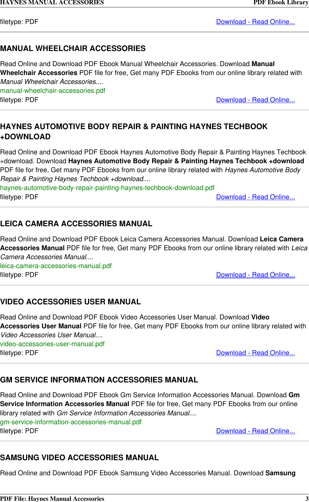 Page 3 of 4 - Haynes-Manuals Haynes-Manuals-Haynes-Manuals-Automobile-Accessories-36034-Users-Manual- HAYNES MANUAL ACCESSORIES  Haynes-manuals-haynes-manuals-automobile-accessories-36034-users-manual