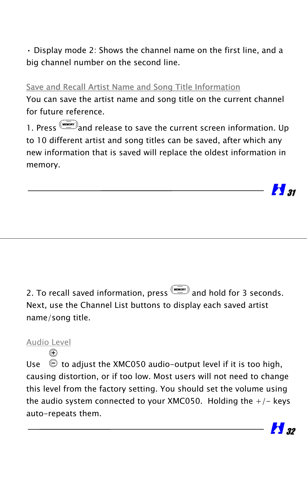 Heads Up Technologies XMSC43 Bluetooth Remote Control User Manual