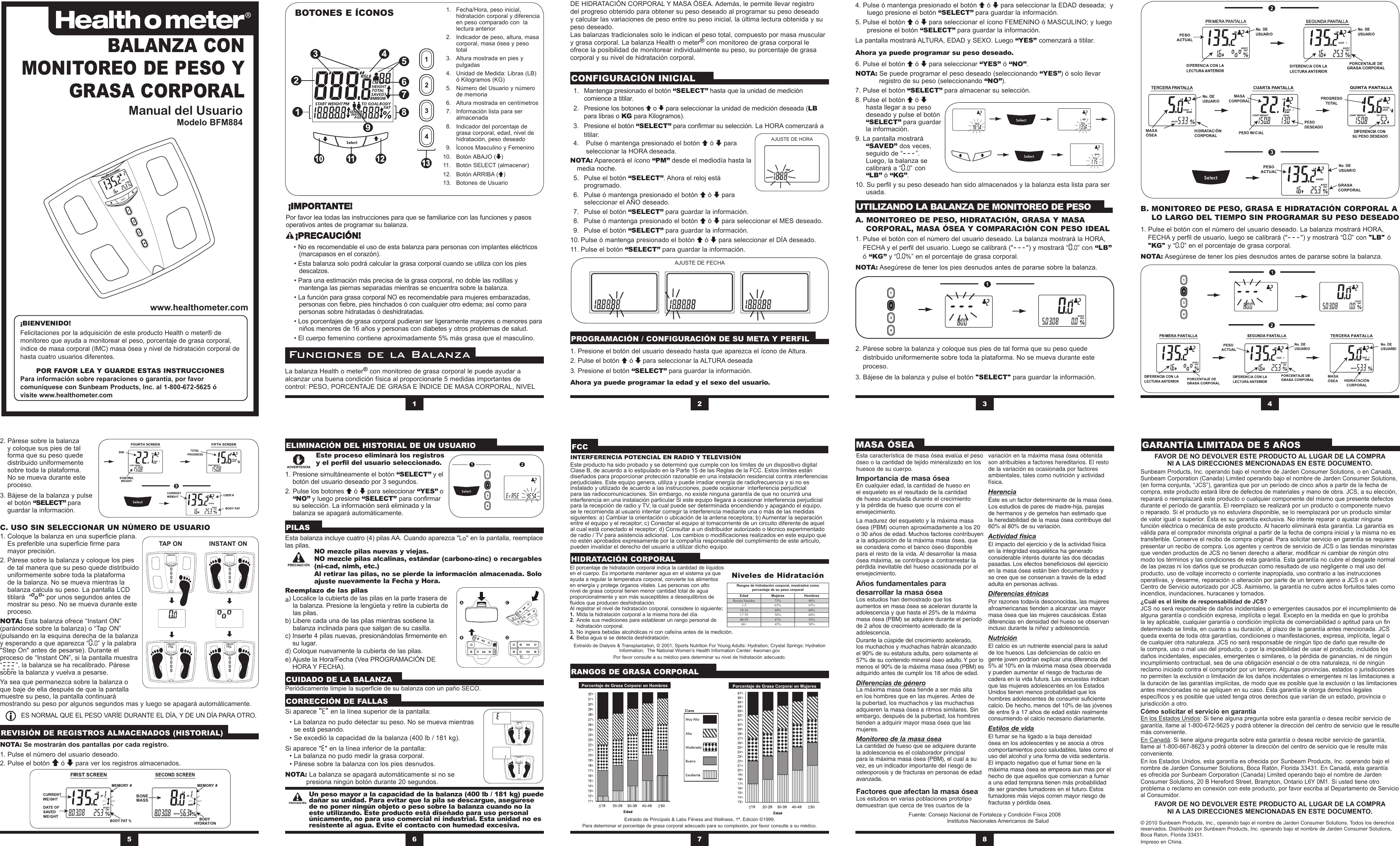 Page 2 of 2 - Health-O-Meter Health-O-Meter-Bfm884Dq1-60-Owner-S-Manual