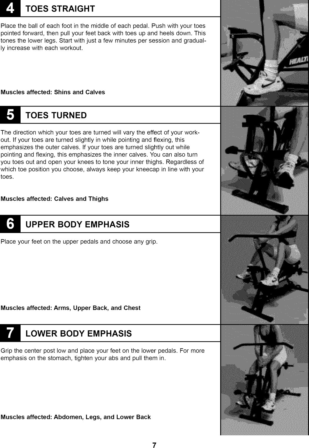 Page 7 of 12 - Healthrider HRCR91081 User Manual  TOTAL BODY FITNESS - Manuals And Guides 1309391L
