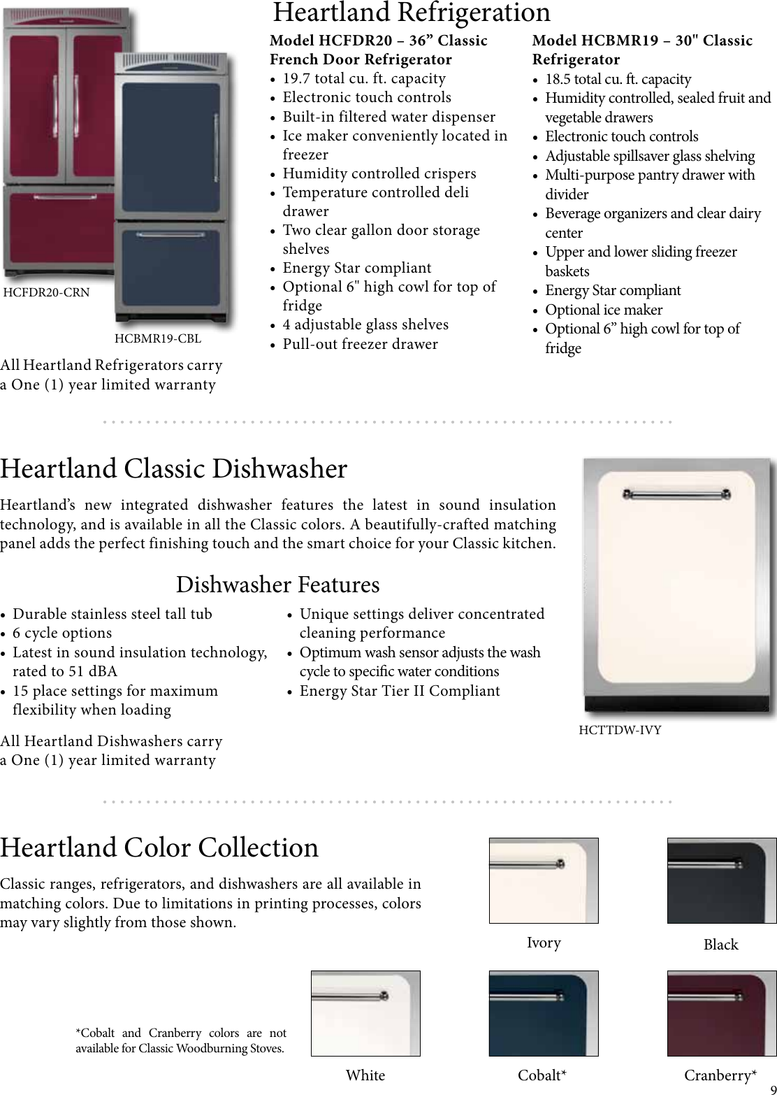 Page 9 of 12 - Heartland Heartland-Heartland-Range-Hcbmr19L-Wht-Users-Manual-  Heartland-heartland-range-hcbmr19l-wht-users-manual