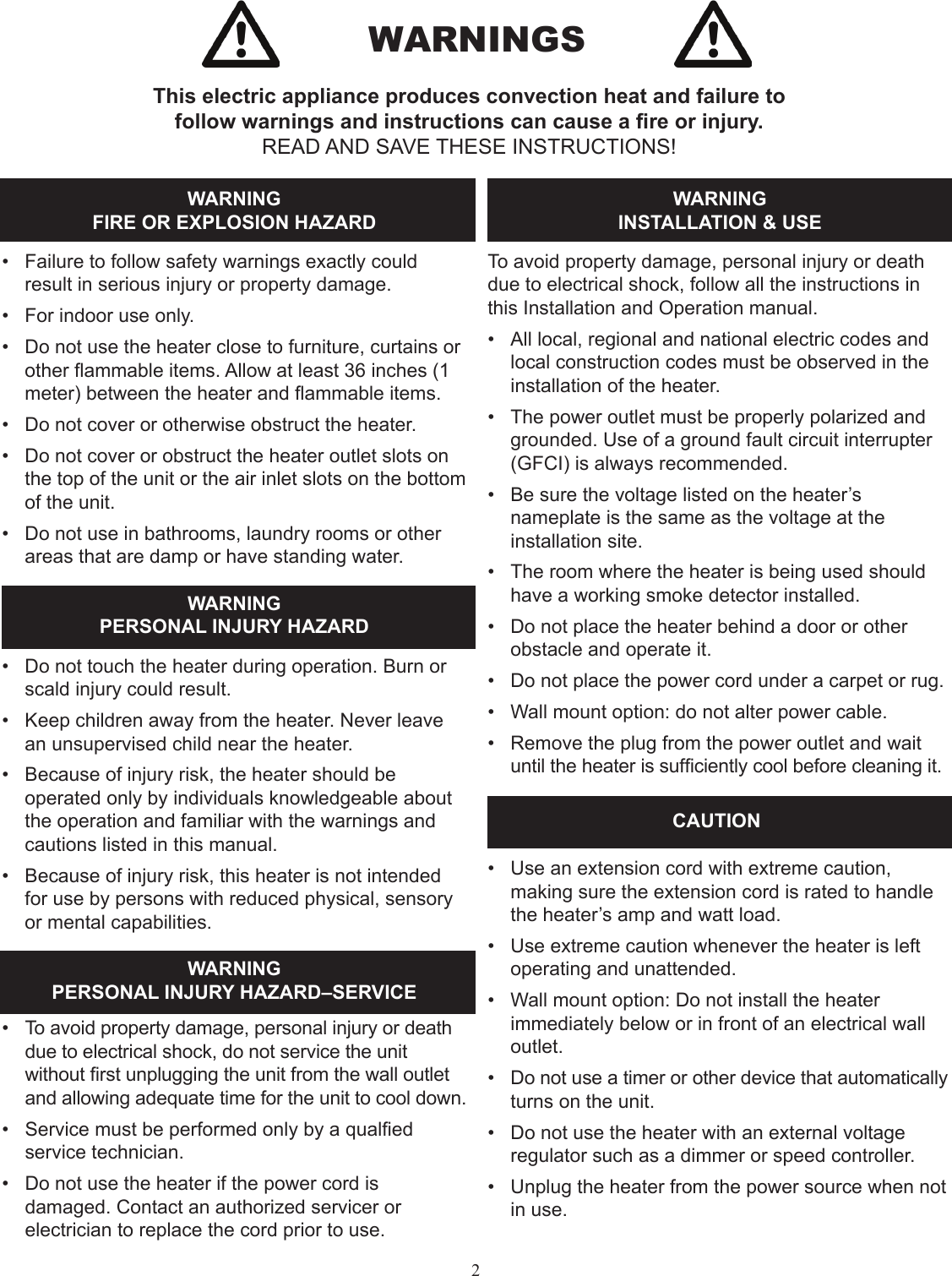 Page 2 of 8 - Heat-Controller Heat-Controller-Glass-Panel-Heater-Quick-Start-Guide