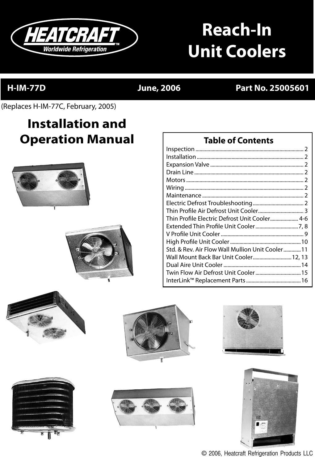 Heatcraft Refrigeration Products H Im 77D Users Manual