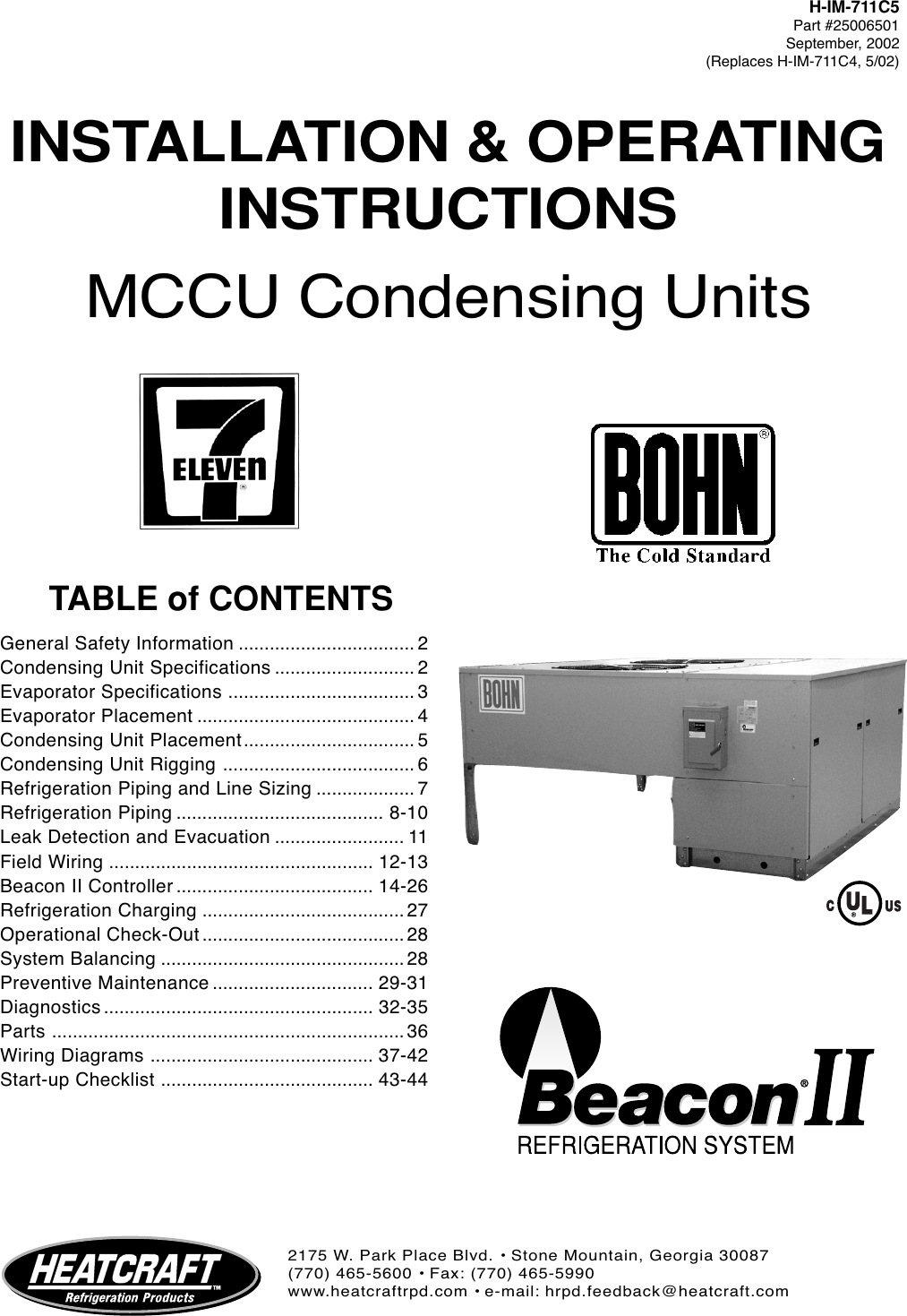 Heatcraft Refrigeration Products Ii Users Manual H IM 711C5.pm6.5