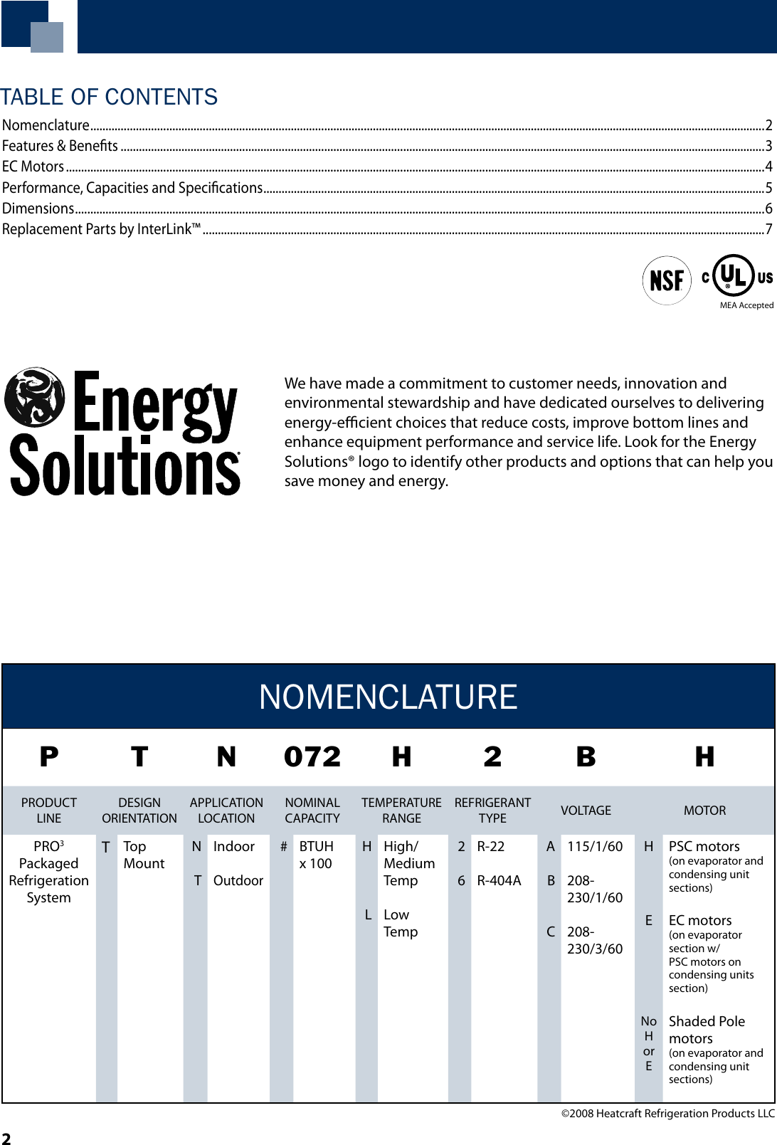 Page 2 of 8 - Heatcraft-Refrigeration-Products Heatcraft-Refrigeration-Products-Pro3-Top-Mount-Ptn-Users-Manual-  Heatcraft-refrigeration-products-pro3-top-mount-ptn-users-manual