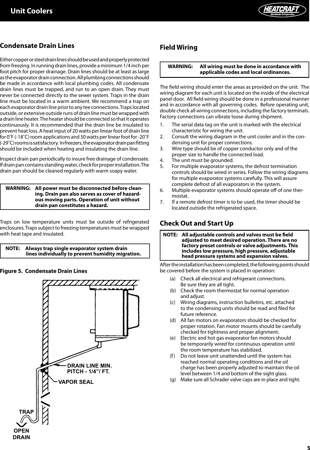 Page 5 of 8 - Heatcraft-Refrigeration-Products Heatcraft-Refrigeration-Products-Unit-Coolers-H-Im-Uc-Users-Manual-  Heatcraft-refrigeration-products-unit-coolers-h-im-uc-users-manual