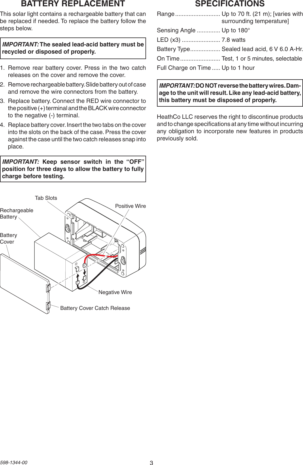 Heath Zenith Motion Sensor Light 7101 Users Manual