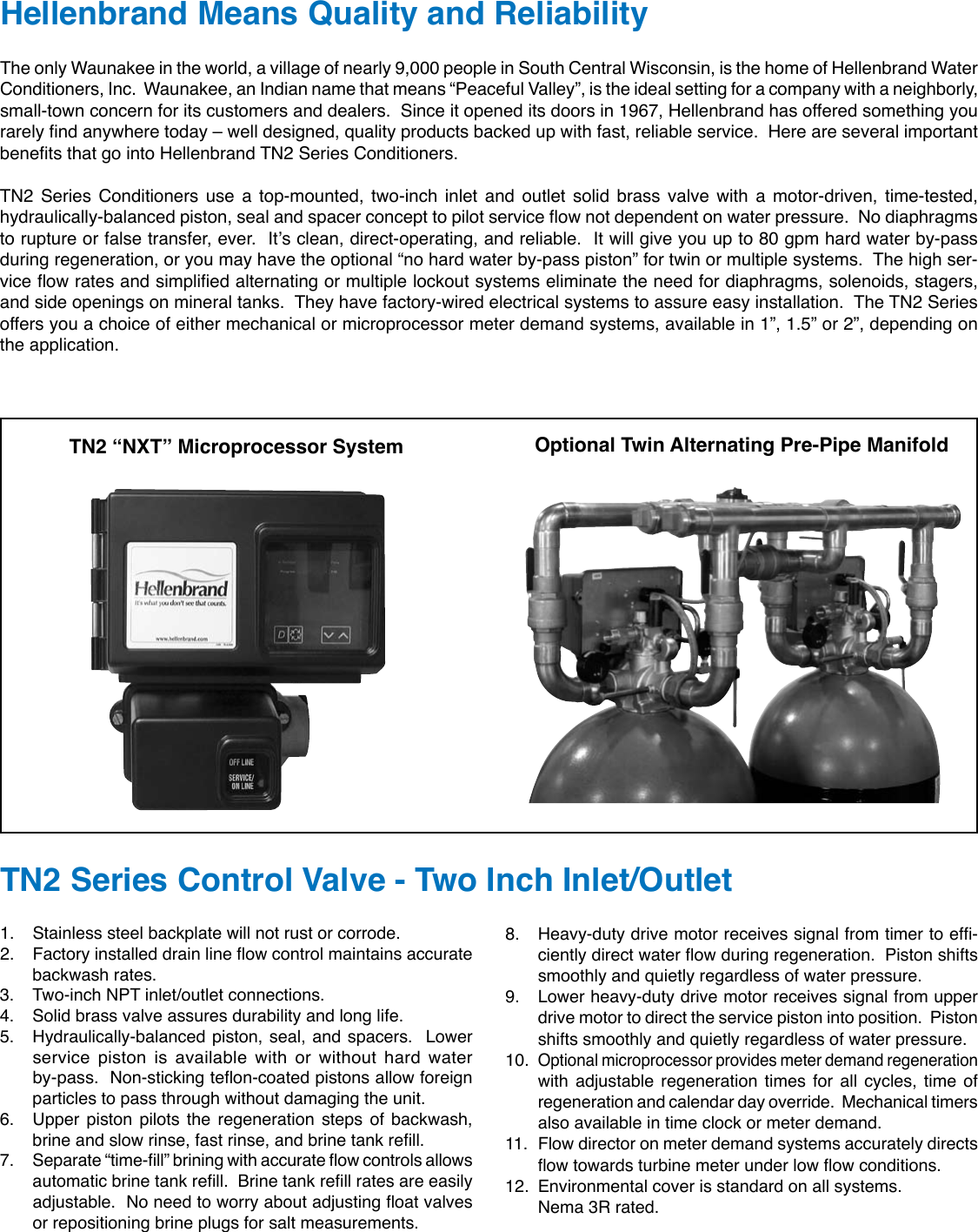 Hellenbrand Tn2 Series Users Manual