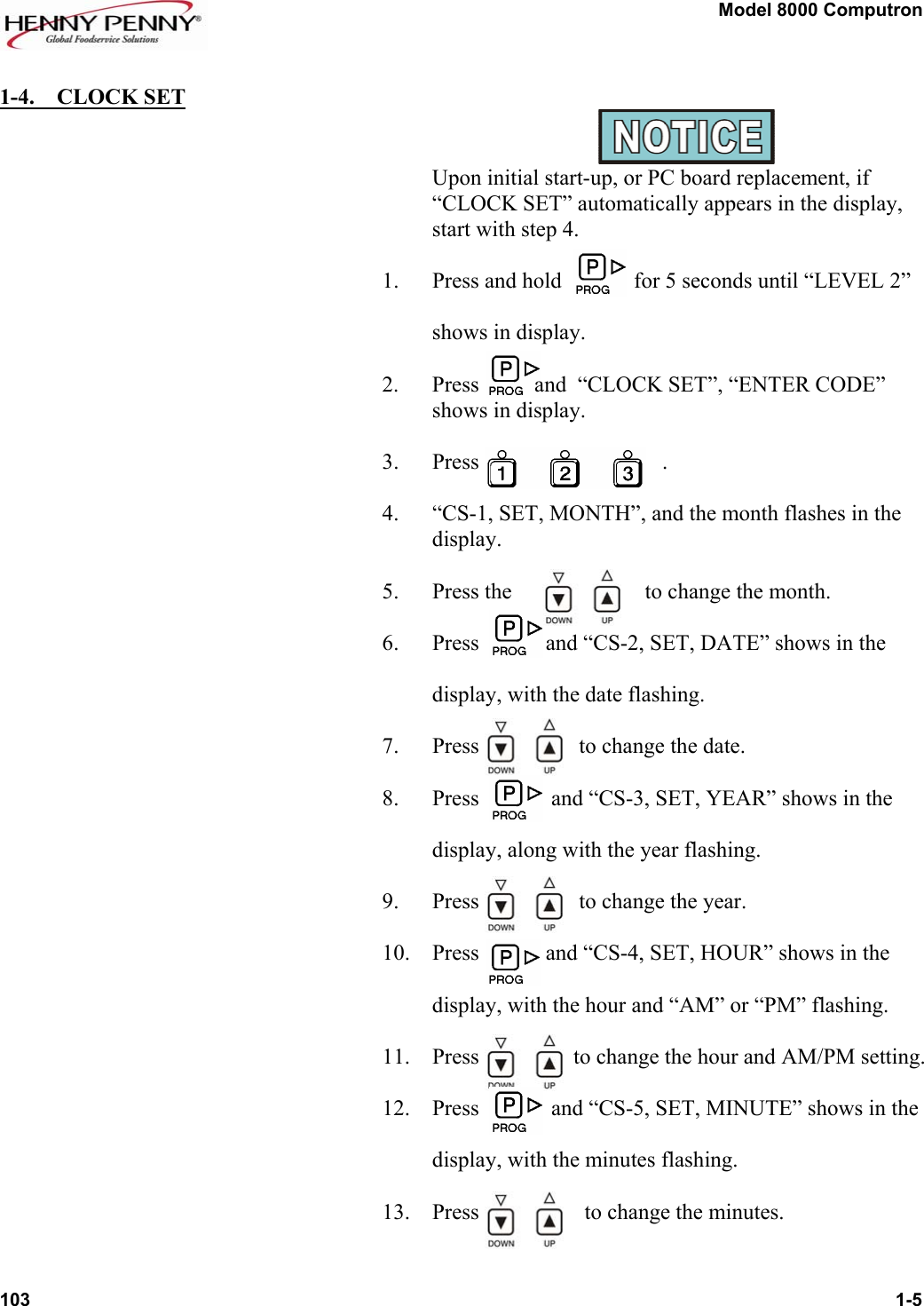 Page 5 of 11 - Henny-Penny Henny-Penny-Computron-8000-Users-Manual- Computron 8000 Operations - Operation  Henny-penny-computron-8000-users-manual