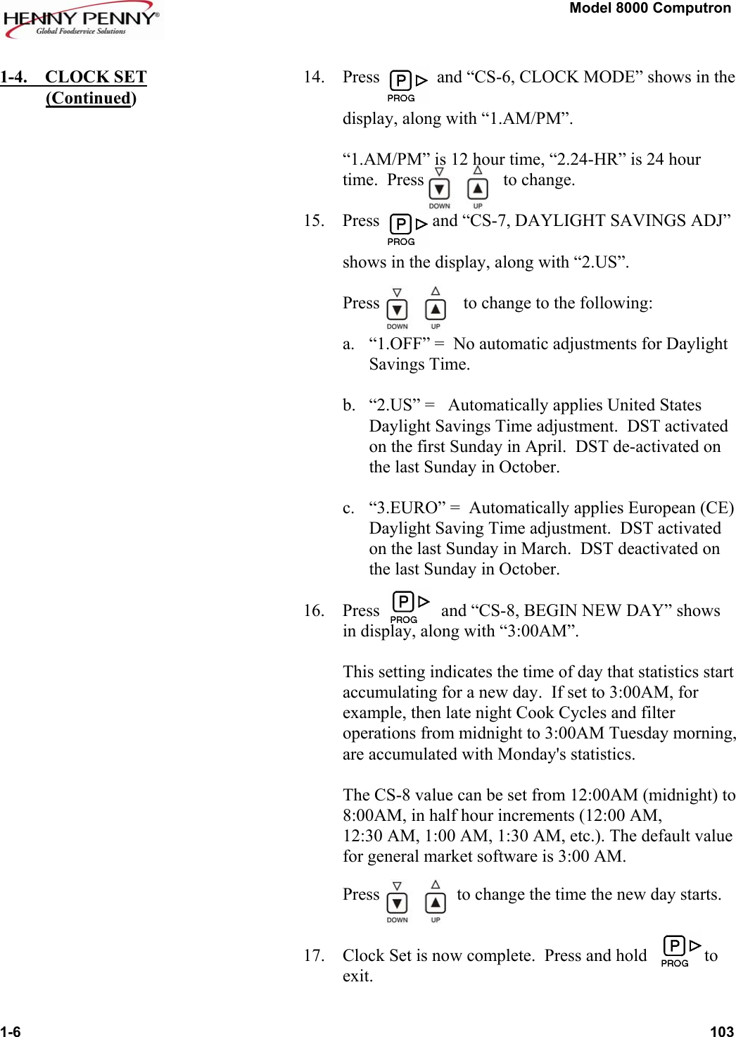 Page 6 of 11 - Henny-Penny Henny-Penny-Computron-8000-Users-Manual- Computron 8000 Operations - Operation  Henny-penny-computron-8000-users-manual