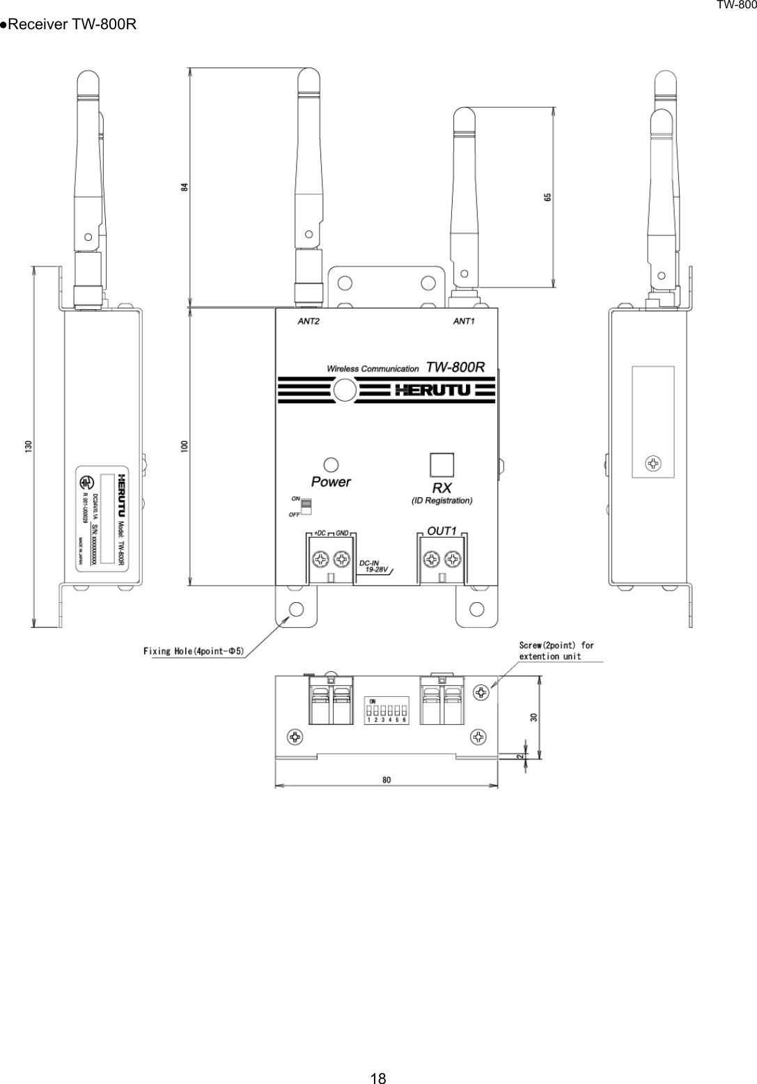 TW-800 18  ●Receiver TW-800R                                      