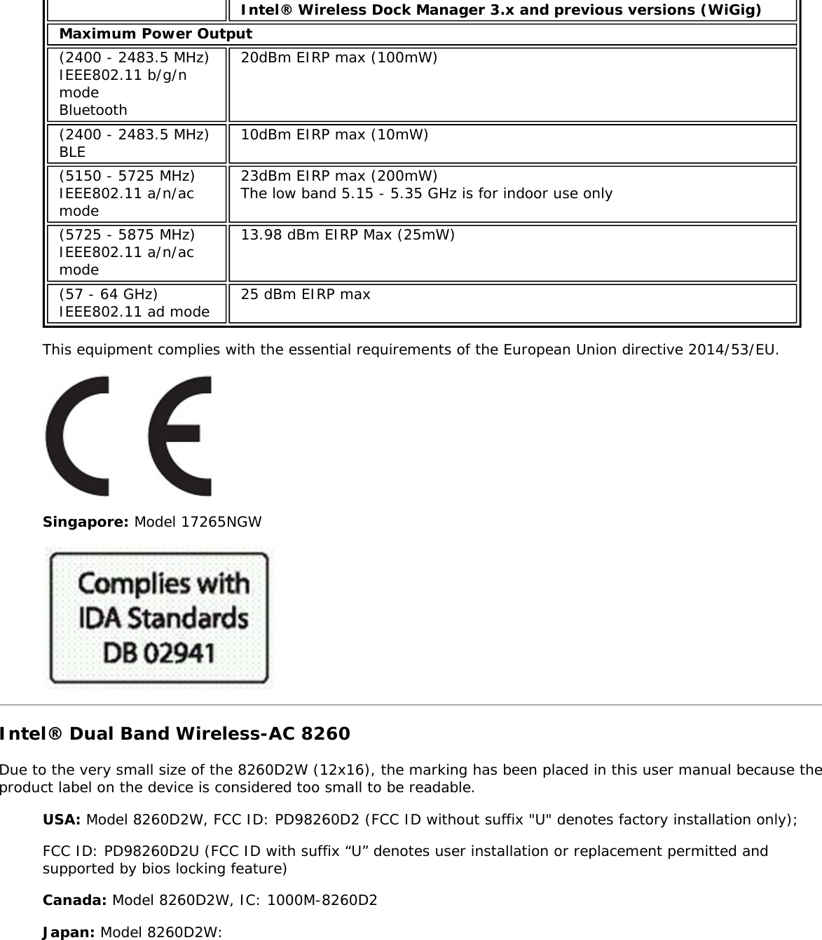 Page 24 of Hewlett Packard Enterprise EL3009260 Wifi/BT Module User Manual Intel     WiFi Adapter Information Guide