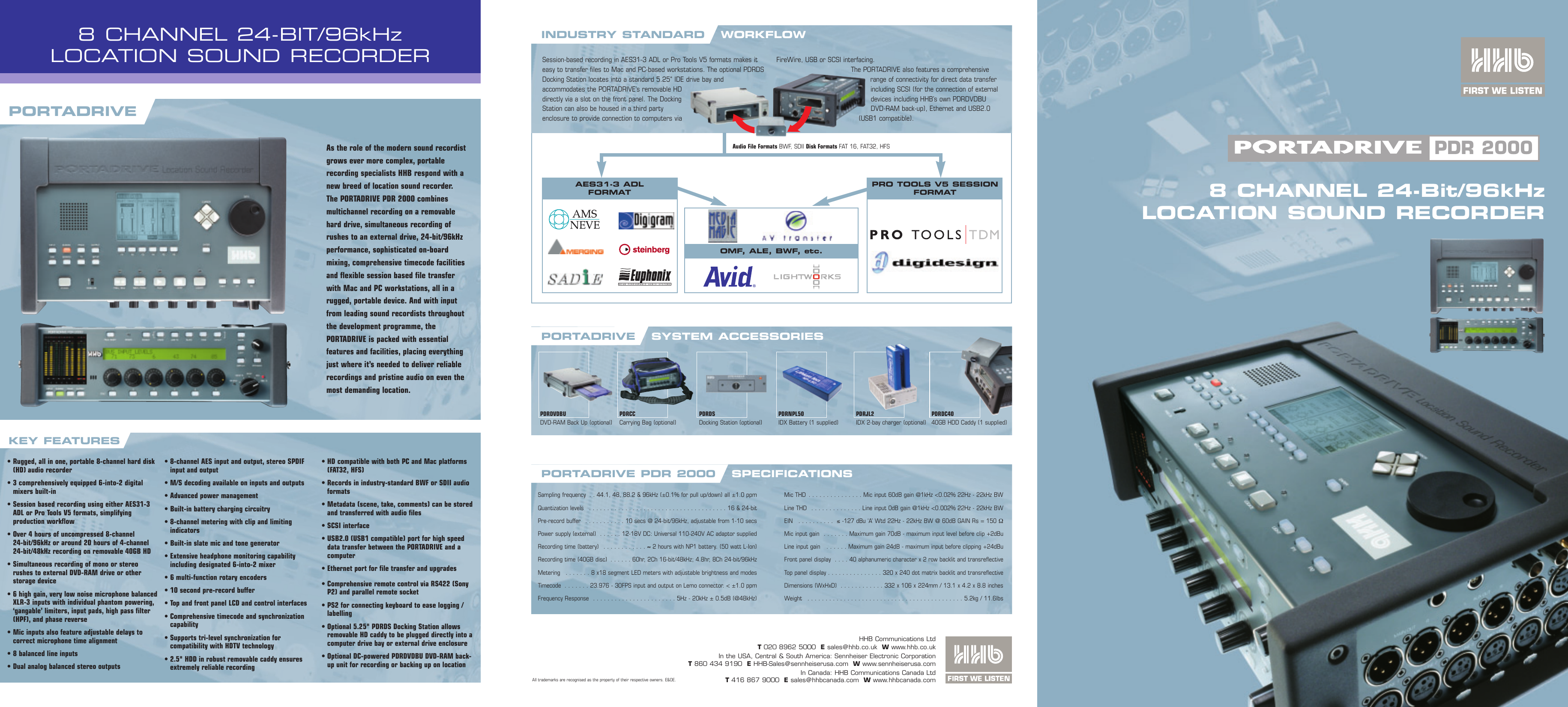 Page 1 of 2 - Hhb-Comm Hhb-Comm-Portadrive-Pdr-2000-Users-Manual- PORTADRIVE 6pp  Hhb-comm-portadrive-pdr-2000-users-manual