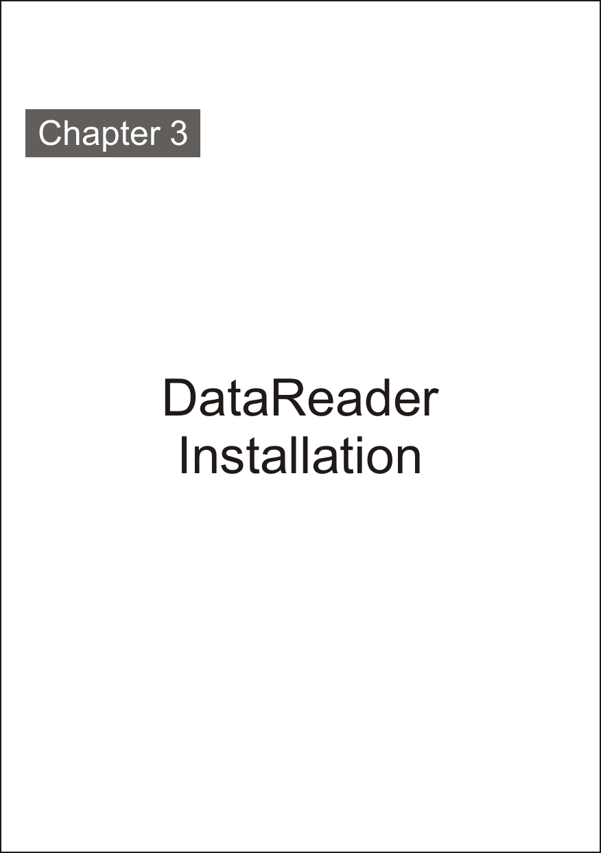 DataReaderInstallationChapter 3