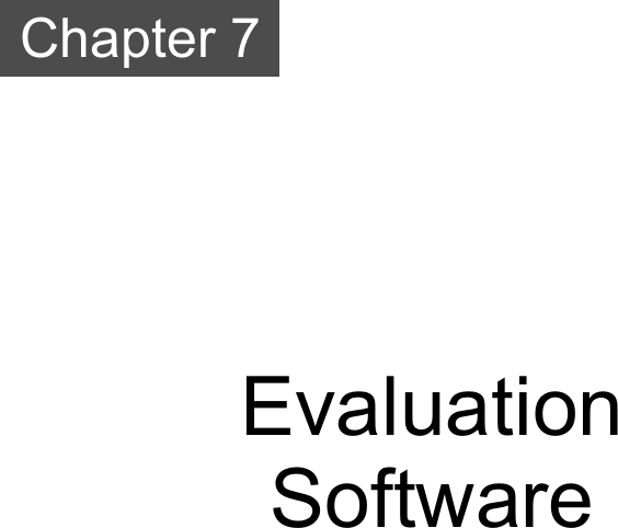 EvaluationSoftwareChapter 7
