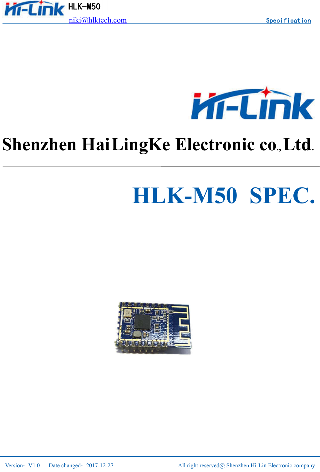 Hi Link Electronic Hlk M Wifi Module User Manual Hlk M Userman R