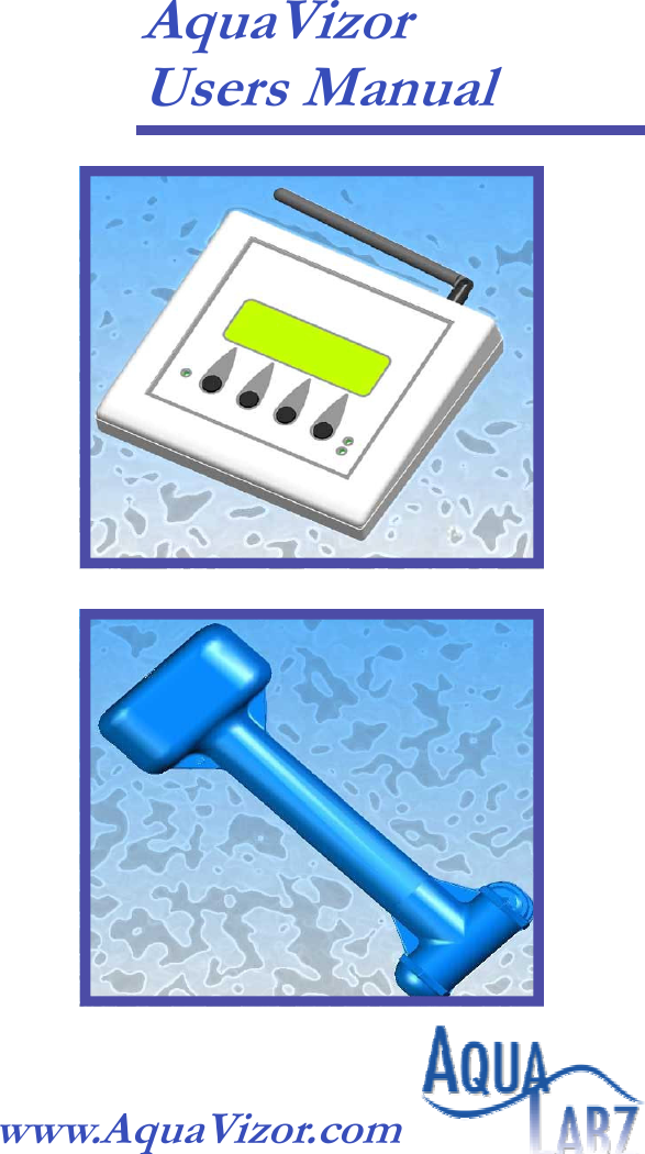 HiTek Aqua Systems AQV1000 POOL MONITOR TRANSMITTER User Manual