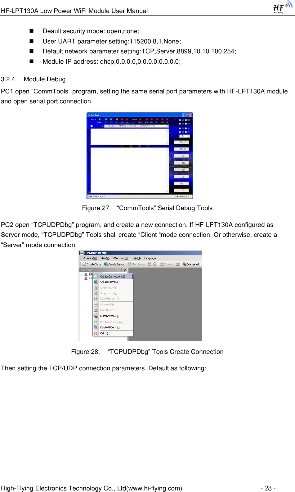 Page 28 of High Flying Electronics Technology HF-LPT130A Wi-Fi Module User Manual GPON SFU System Design