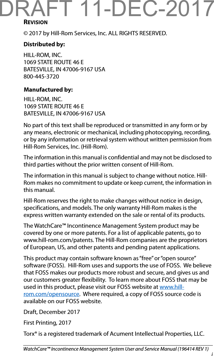 Hill Rom 041115 Incontinence Detection System User Manual 196414 1 hill-rom-041115-incontinence-detection-system-user-manual-196414-1