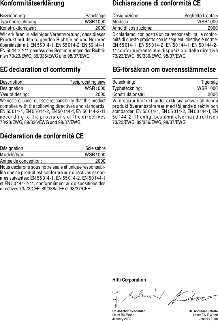 Page 11 of 12 - Hilti Hilti-Wsr1000-Users-Manual- 2-PI-WSR1000_en  Hilti-wsr1000-users-manual