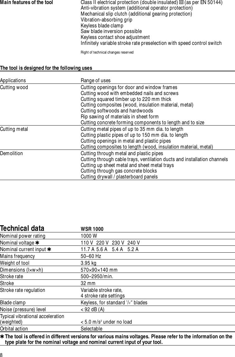 Page 6 of 12 - Hilti Hilti-Wsr1000-Users-Manual- 2-PI-WSR1000_en  Hilti-wsr1000-users-manual