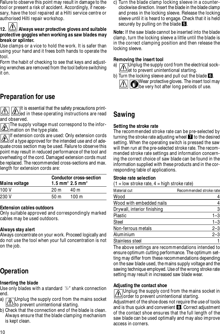 Page 8 of 12 - Hilti Hilti-Wsr1000-Users-Manual- 2-PI-WSR1000_en  Hilti-wsr1000-users-manual
