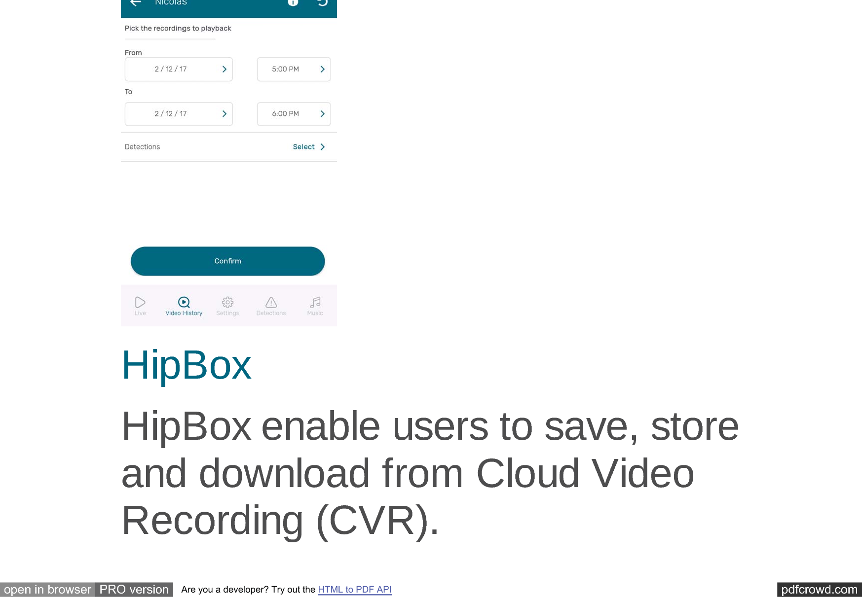 pdfcrowd.comopen in browser PRO version Are you a developer? Try out the HTML to PDF API+LS%R[+LS%R[HQDEOHXVHUVWRVDYHVWRUHDQGGRZQORDGIURP&amp;ORXG9LGHR5HFRUGLQJ&amp;95