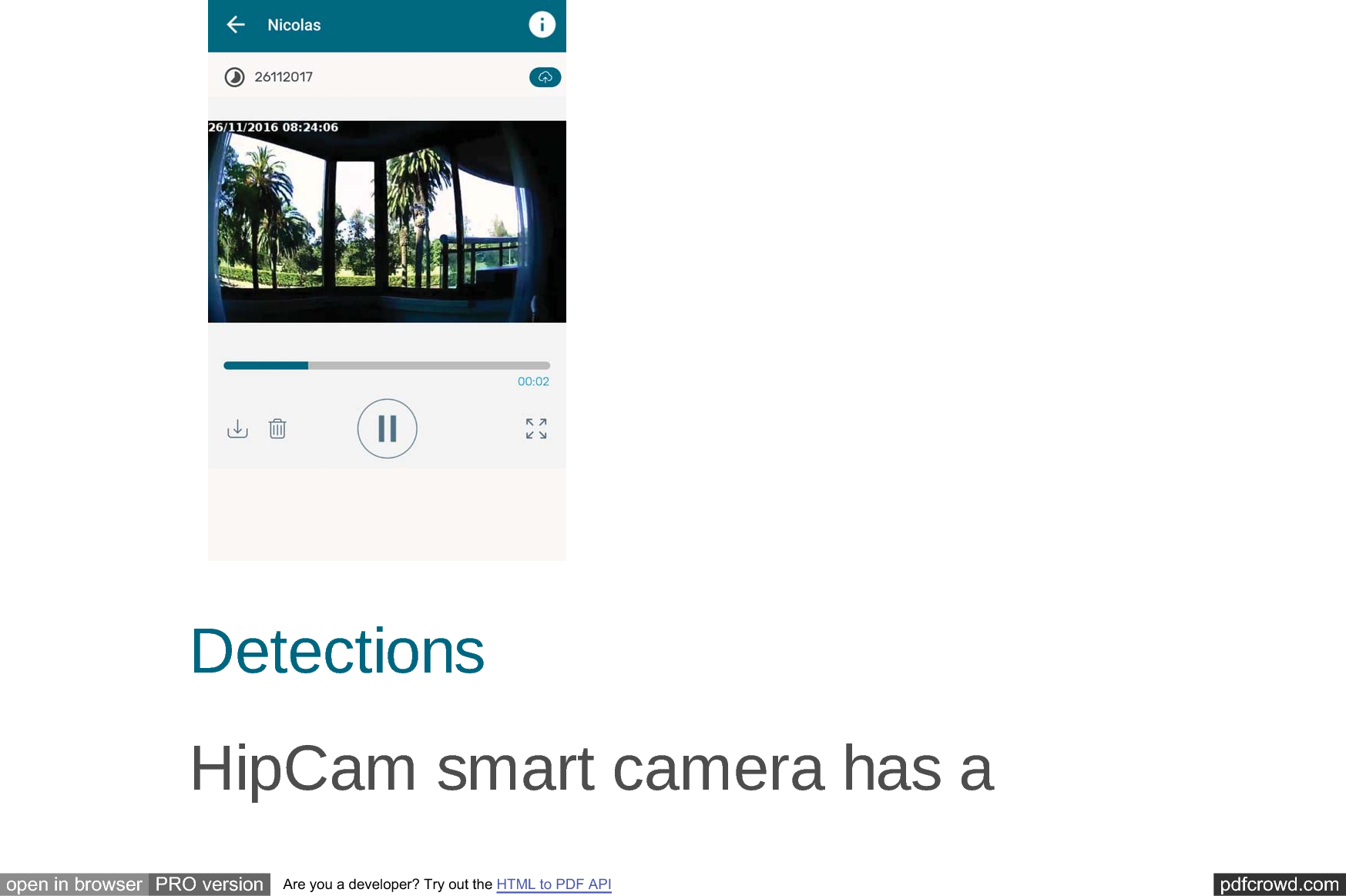 pdfcrowd.comopen in browser PRO version Are you a developer? Try out the HTML to PDF API'HWHFWLRQV+LS&amp;DPVPDUWFDPHUDKDVD
