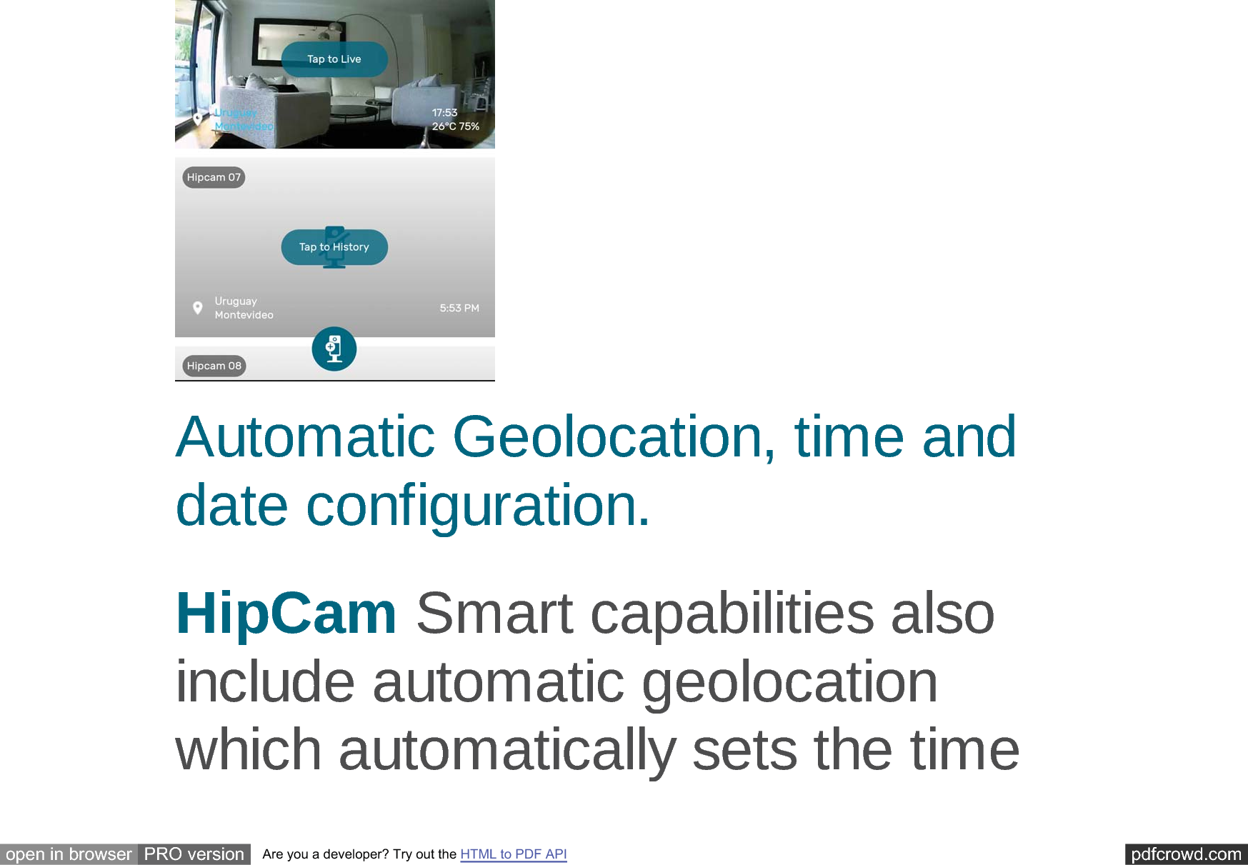 pdfcrowd.comopen in browser PRO version Are you a developer? Try out the HTML to PDF API$XWRPDWLF*HRORFDWLRQWLPHDQGGDWHFRQILJXUDWLRQ+LS&amp;DP6PDUWFDSDELOLWLHVDOVRLQFOXGHDXWRPDWLFJHRORFDWLRQZKLFKDXWRPDWLFDOO\VHWVWKHWLPH