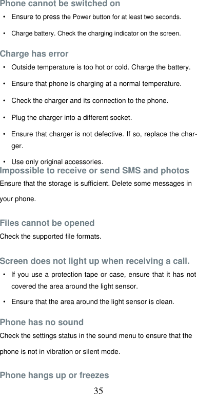 Page 36 of Hisense F23PLUS Mobile Phone User Manual