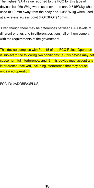 Page 40 of Hisense F23PLUS Mobile Phone User Manual