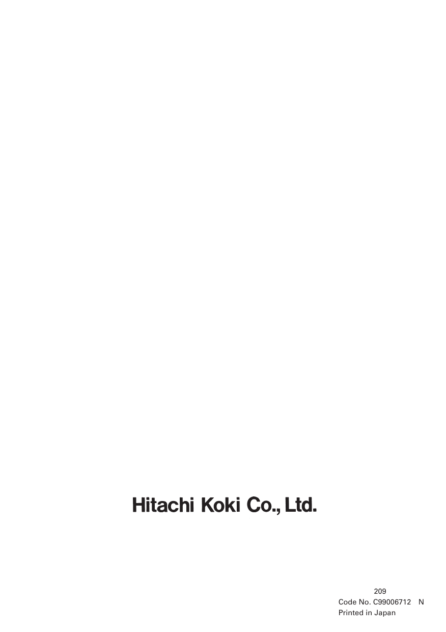 Page 12 of 12 - Hitachi H90SB User Manual  To The Bdb17439-c933-4910-b091-2e3a17fdb028