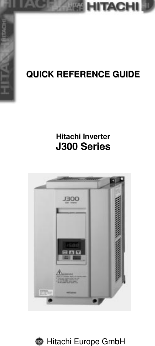 Page 1 of 6 - Hitachi Hitachi-Inverter-J300-Users-Manual-  Hitachi-inverter-j300-users-manual
