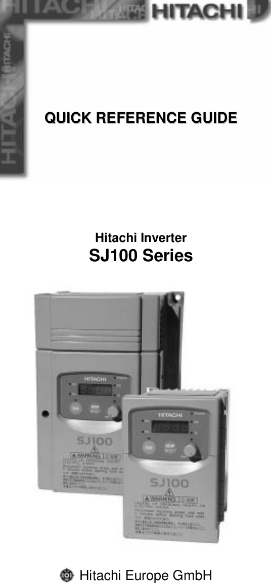 Hitachi sj100 inverter manual