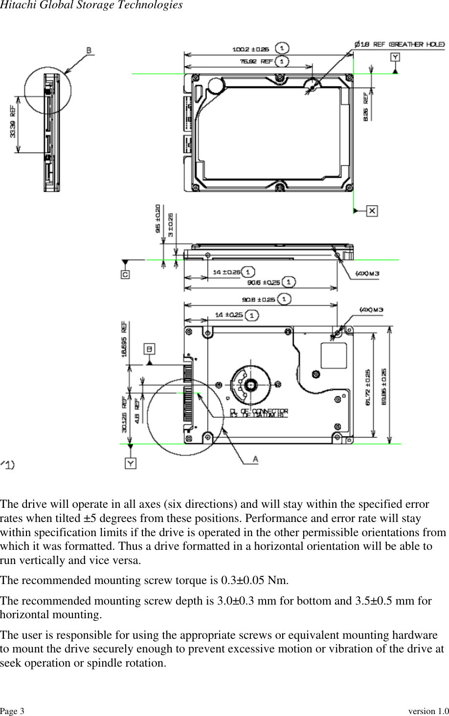 Page 3 of 5 - Hitachi Hitachi-Travelstar-0S03563-Users-Manual TS7K500_IG