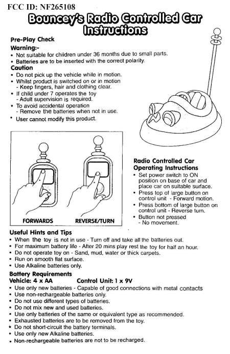 Security/Remote Control Transmitter User Manual